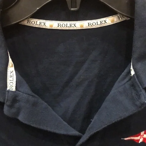 Rolex quarter button long sleeve cropped boxy polo MBA regatta flag embroidery